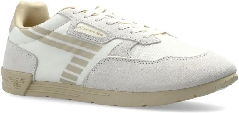 Ea7 Emporio Armani Sneakers met suède vlakken Wit