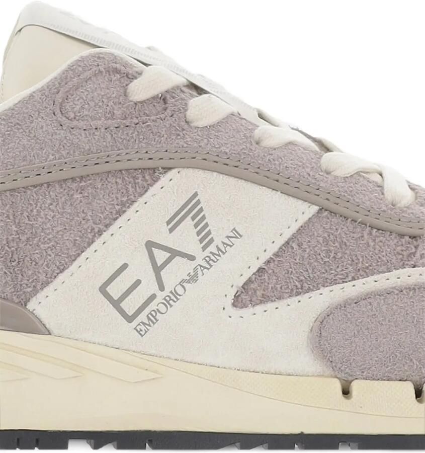 Ea7 Emporio Armani Suède sneakers met vlakken Beige - Foto 2