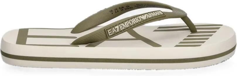 Ea7 Emporio Armani Teenslippers met logo Beige