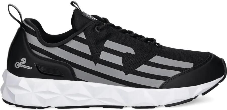 Ea7 Emporio Armani Ultimate C2 Kombat sneakers met mesh vlak Zwart