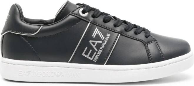 Ea7 Emporio Armani Classic leren sneakers Blauw