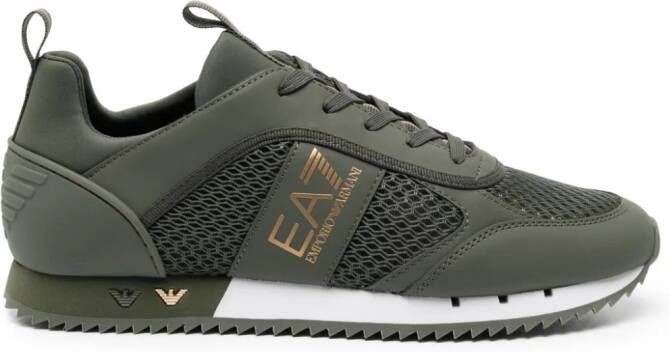 Ea7 Emporio Armani EA7 sneakers met mesh Groen