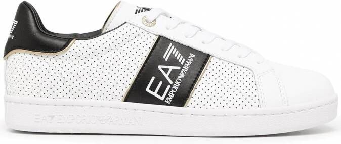 Ea7 Emporio Armani Geperforeerde sneakers Wit