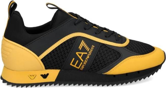 Ea7 Emporio Armani Sneakers met vlakken en logoprint Zwart