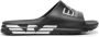 Ea7 Emporio Armani Slippers met logoprint Zwart - Thumbnail 1