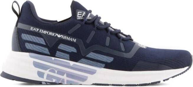 Ea7 Emporio Armani Sneakers met logoprint Blauw