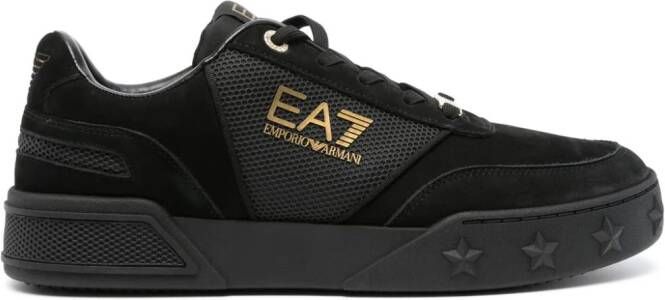 Ea7 Emporio Armani Sneakers met logoprint Zwart