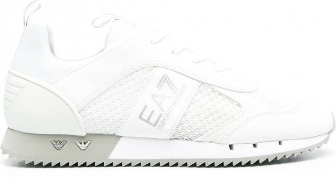 Ea7 Emporio Armani Sneakers met logostreep Wit