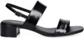 ECCO Liva leren sandalen met gespsluiting Zwart - Zwart