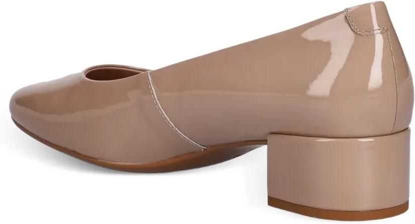 ECCO Pumps met blokhak en gelakte afwerking Beige - Foto 3