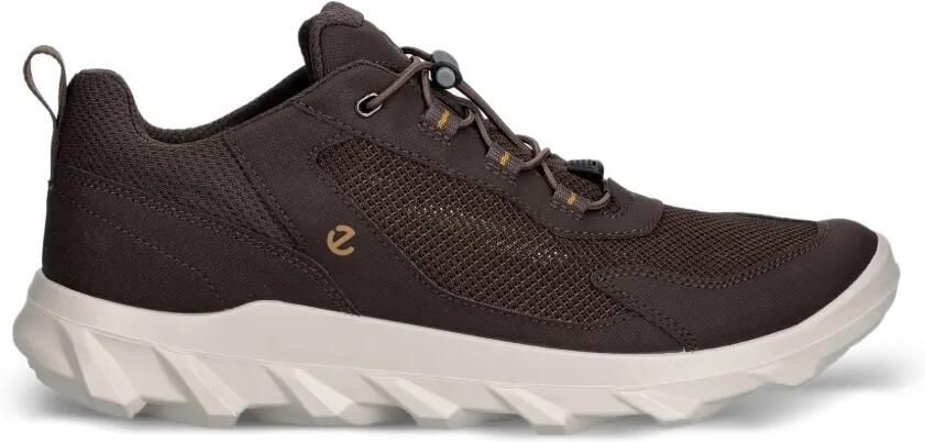 ECCO Sneakers met mesh vlakken en houtje-touwtje sluiting Bruin