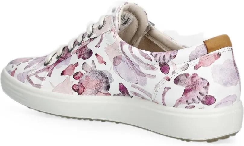 ECCO Soft 7 leren sneakers met bloemenprint Wit - Foto 2