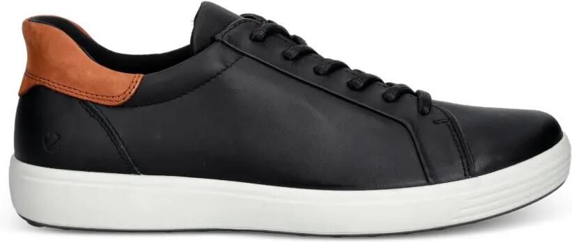 ECCO Soft 7 leren sneakers Zwart