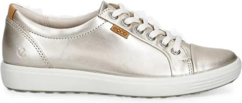 ECCO Soft 7 metallic leren sneakers Goud