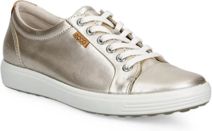 ECCO Soft 7 metallic leren sneakers Goud - Foto 2