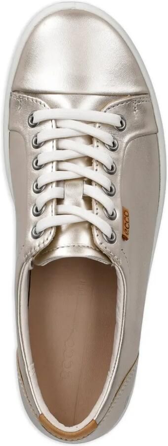 ECCO Soft 7 metallic leren sneakers Goud - Foto 4