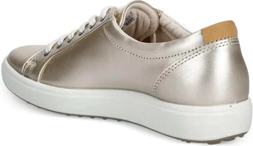 ECCO Soft 7 metallic leren sneakers Goud - Foto 3