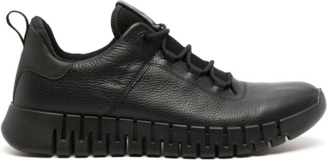 ECCO Gruuv leren sneakers Zwart