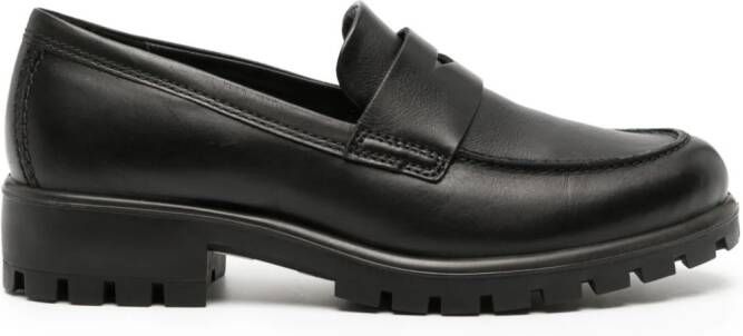 ECCO Modtray leren loafers Zwart