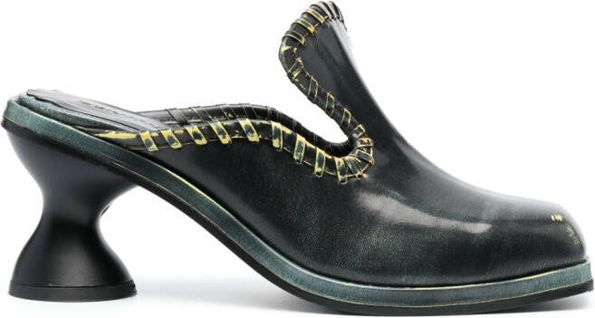 Eckhaus Latta Leren muiltjes Zwart