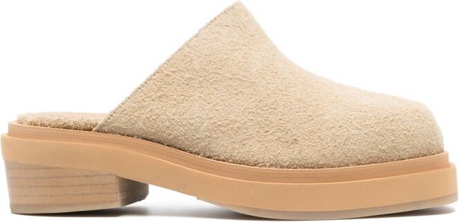 Eckhaus Latta Zoe muiltjes met rechte neus Beige