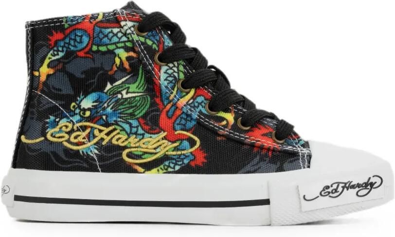 ED HARDY KIDS Dragon Tattoo high-top sneakers Zwart - Foto 2