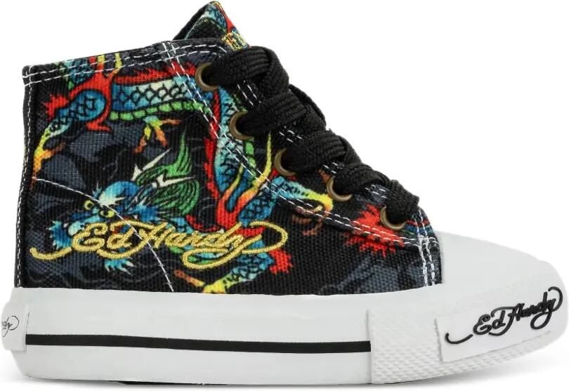 ED HARDY KIDS Dragon Tattoo high-top sneakers Zwart