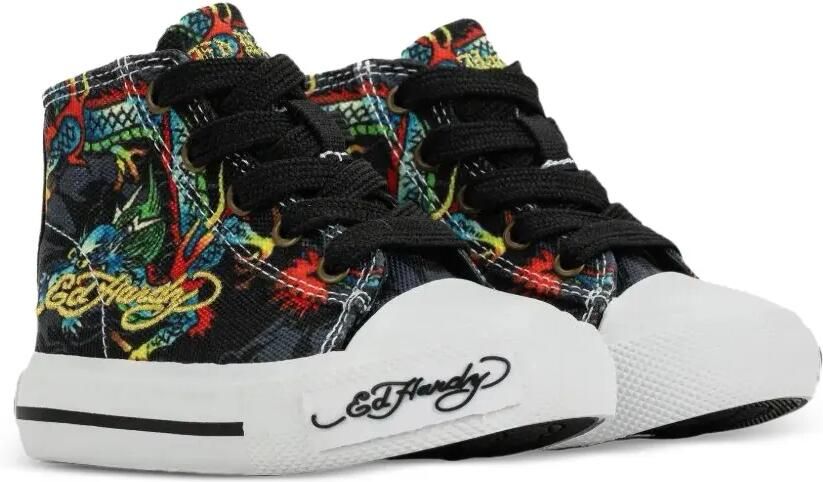 ED HARDY KIDS Dragon Tattoo high-top sneakers Zwart - Foto 2