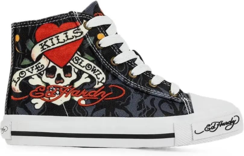 ED HARDY KIDS Love Kills Slowly high-top sneakers Grijs - Foto 2