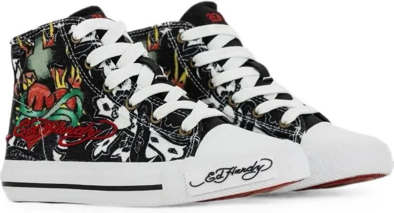 ED HARDY KIDS Sneakers met print Zwart