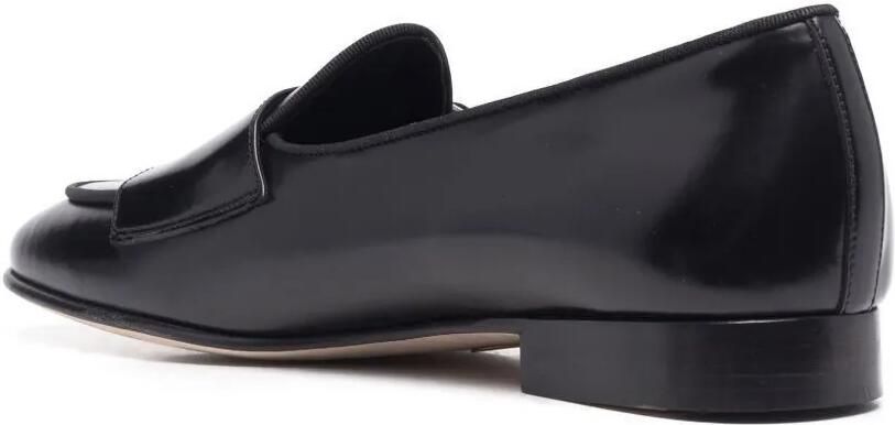 Edhen Milano Brera double-buckle leather monk shoes Zwart - Foto 2