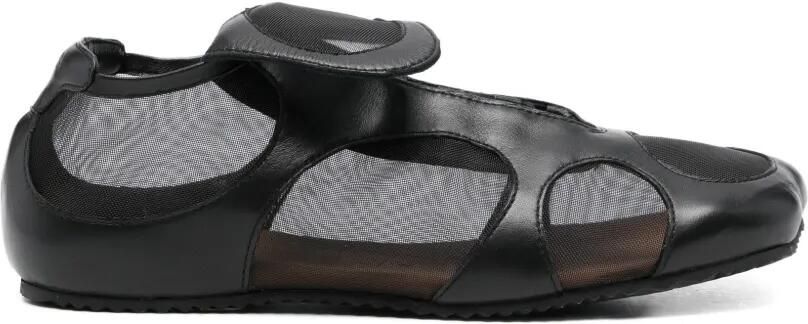 EGONlab. Enez leren sneakers met uitgesneden details Zwart