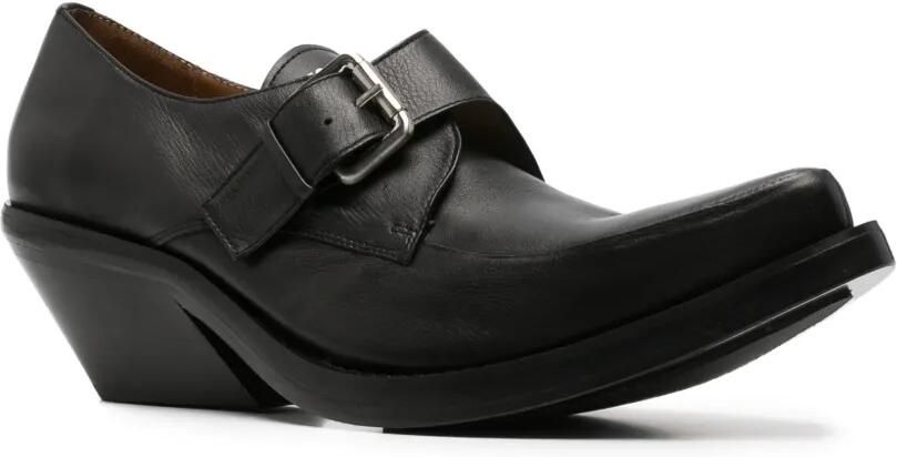 EGONlab. Leren derby schoenen met gespsluiting Zwart - Foto 2