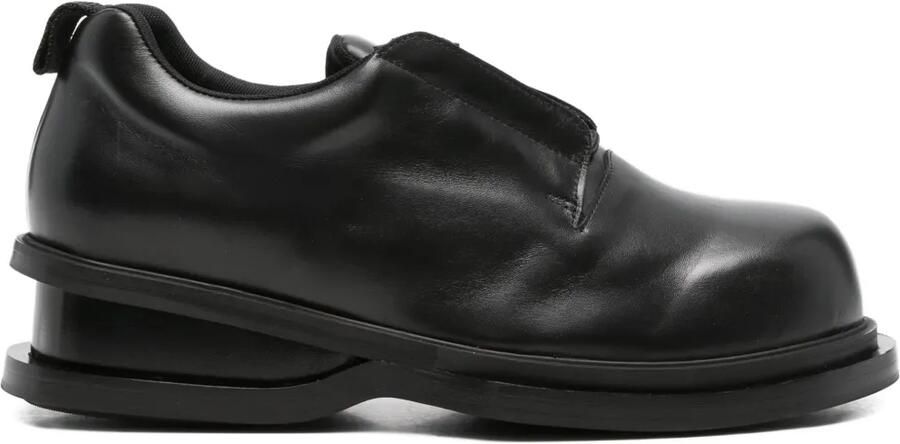EGONlab. Leren derby schoenen Zwart