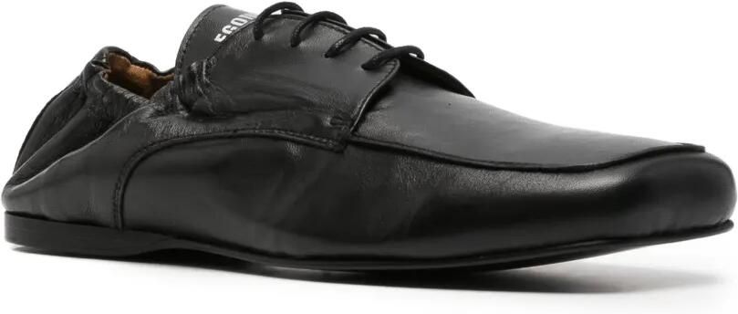 EGONlab. Leren derby schoenen Zwart