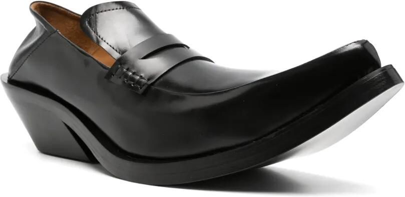 EGONlab. Leren loafers met spikes Zwart - Foto 3