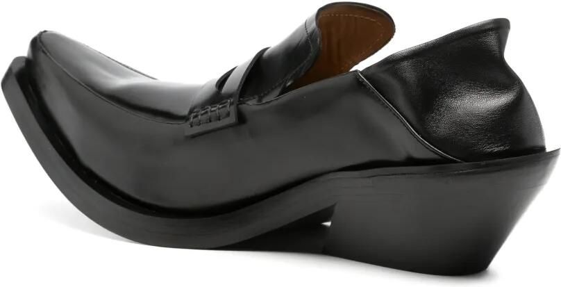 EGONlab. Leren loafers met spikes Zwart - Foto 2