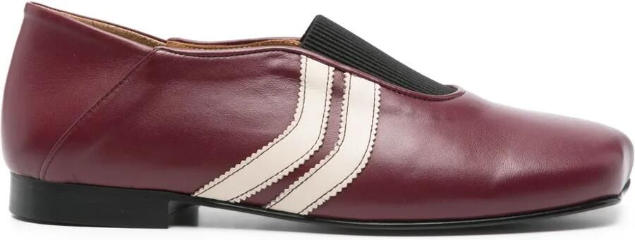 EGONlab. Loafers met gestreept detail Rood
