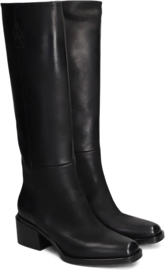 Elena Iachi Aramis Ebony logo-embroidered knee-high boots Zwart - Foto 3