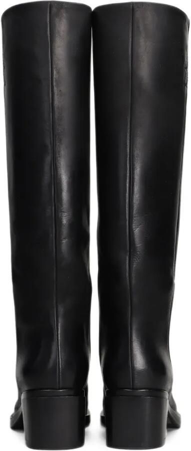 Elena Iachi Aramis Ebony logo-embroidered knee-high boots Zwart - Foto 5