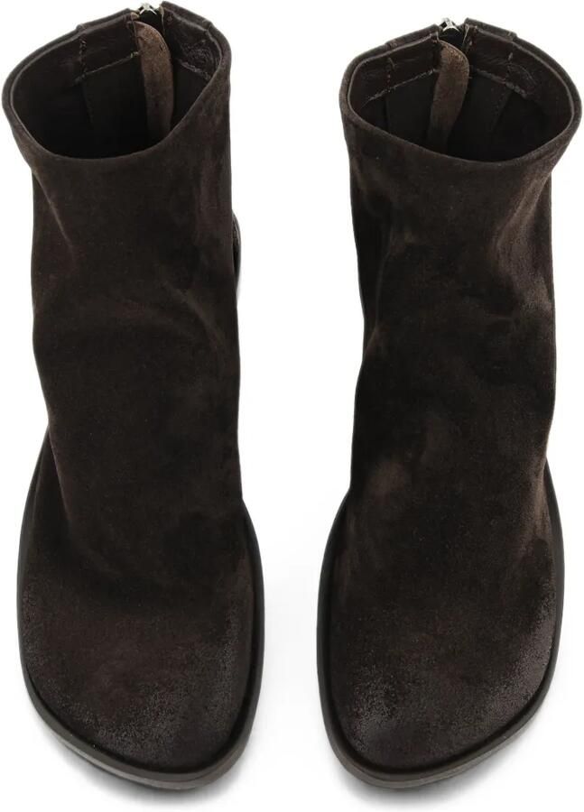 Elena Iachi Asymmetrische suède enkellaarzen Bruin - Foto 2