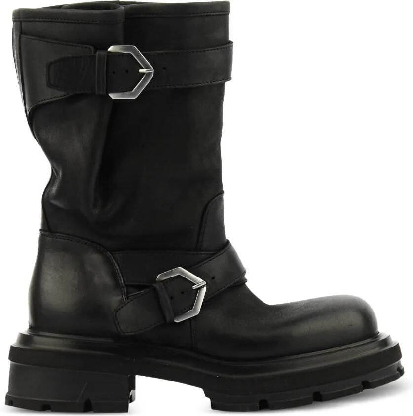 Elena Iachi Biker boots met gespbandje Zwart