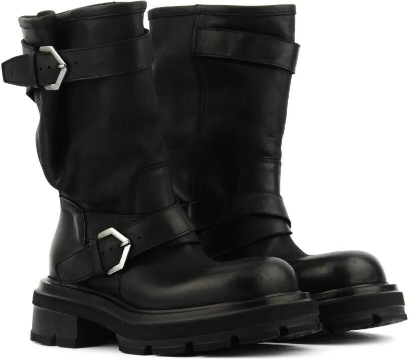 Elena Iachi Biker boots met gespbandje Zwart - Foto 4