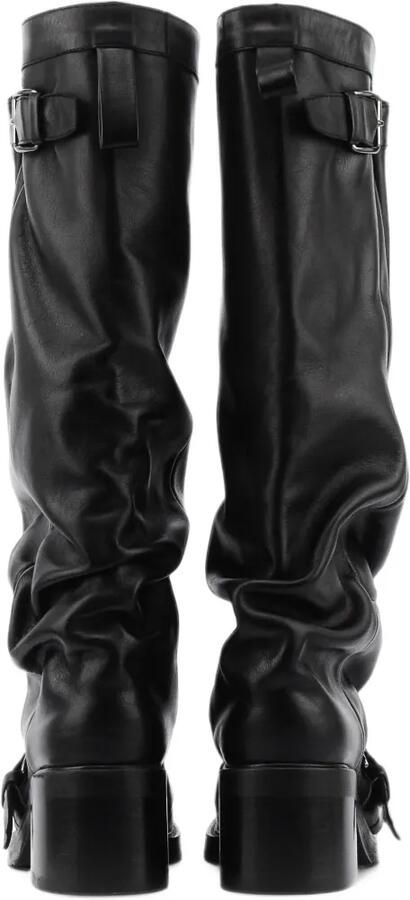 Elena Iachi buckle-detail slouched biker boots Zwart - Foto 5
