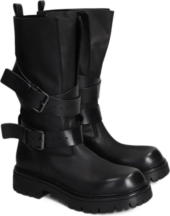 Elena Iachi buckle-strap boots Zwart