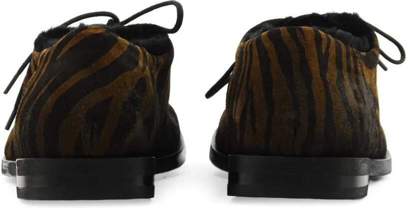 Elena Iachi Derby schoenen met zebraprint Bruin - Foto 3