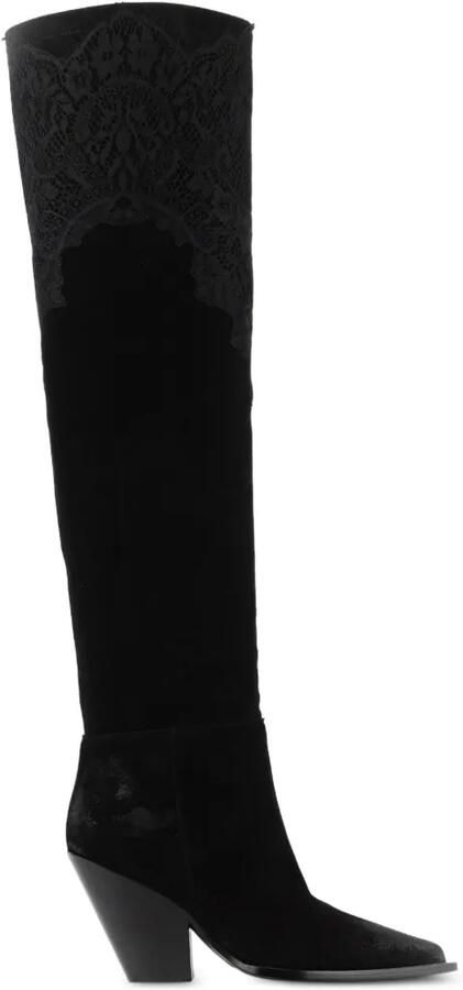 Elena Iachi lace-panelled Western boots Zwart - Foto 2