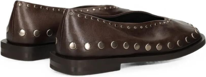 Elena Iachi Loafers verfraaid met studs Bruin - Foto 4