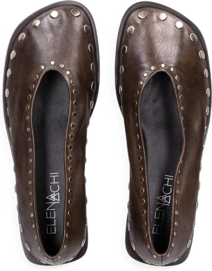 Elena Iachi Loafers verfraaid met studs Bruin - Foto 2