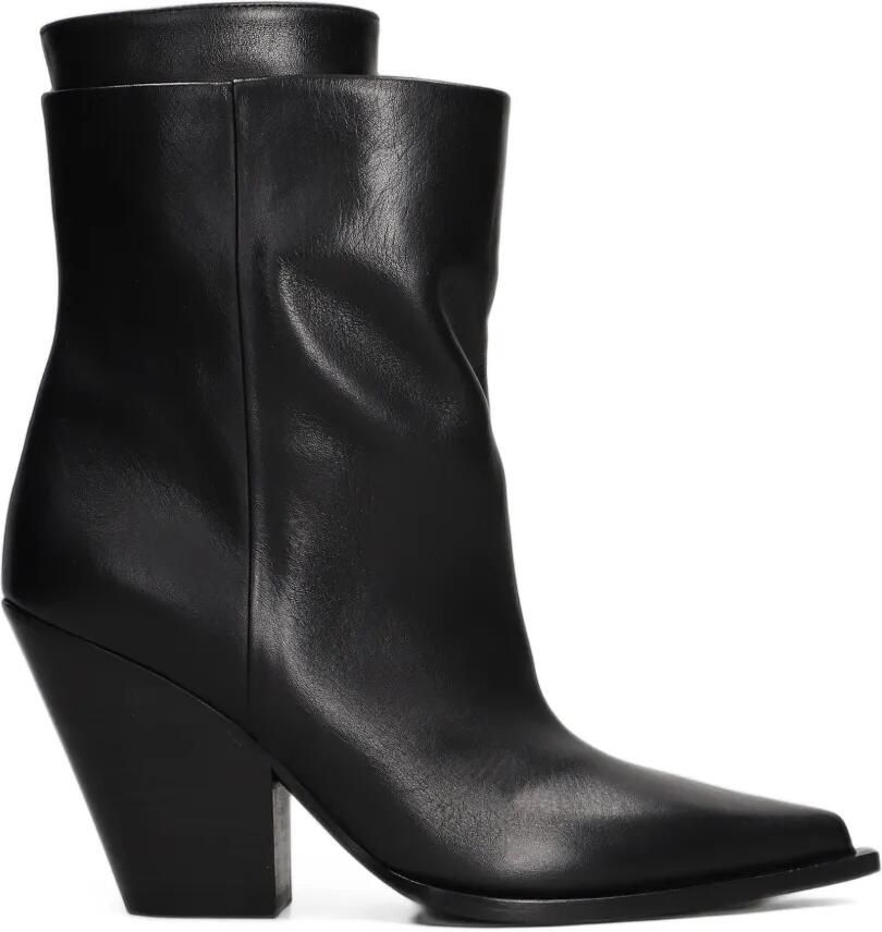 Elena Iachi pointed-toe leather boots Zwart
